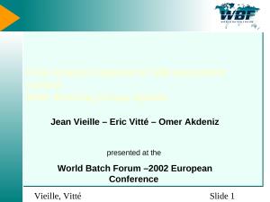 2002 - WBFeu - Flow Analysis applied to S88 equipment control - WBF Working Group Update.ppt