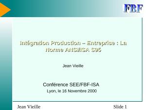 2000 - FBF - Intégration Production- Entreprise  La norme ANSIISA S95.ppt