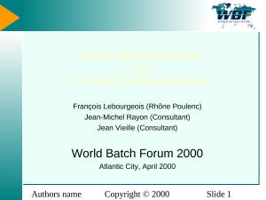 2000 - WBFna - A Flow Stream Approach for Process Cell Modularization.ppt