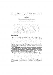 2015 A meta-model for leveraging the ISA-88, ISA-95 and ISA-106 standards