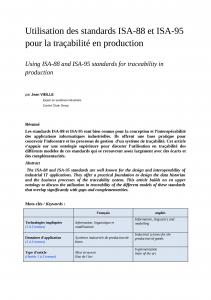 2013 Contrôle-commande des systèmes industriels : Standards ISA-88, 95,106
