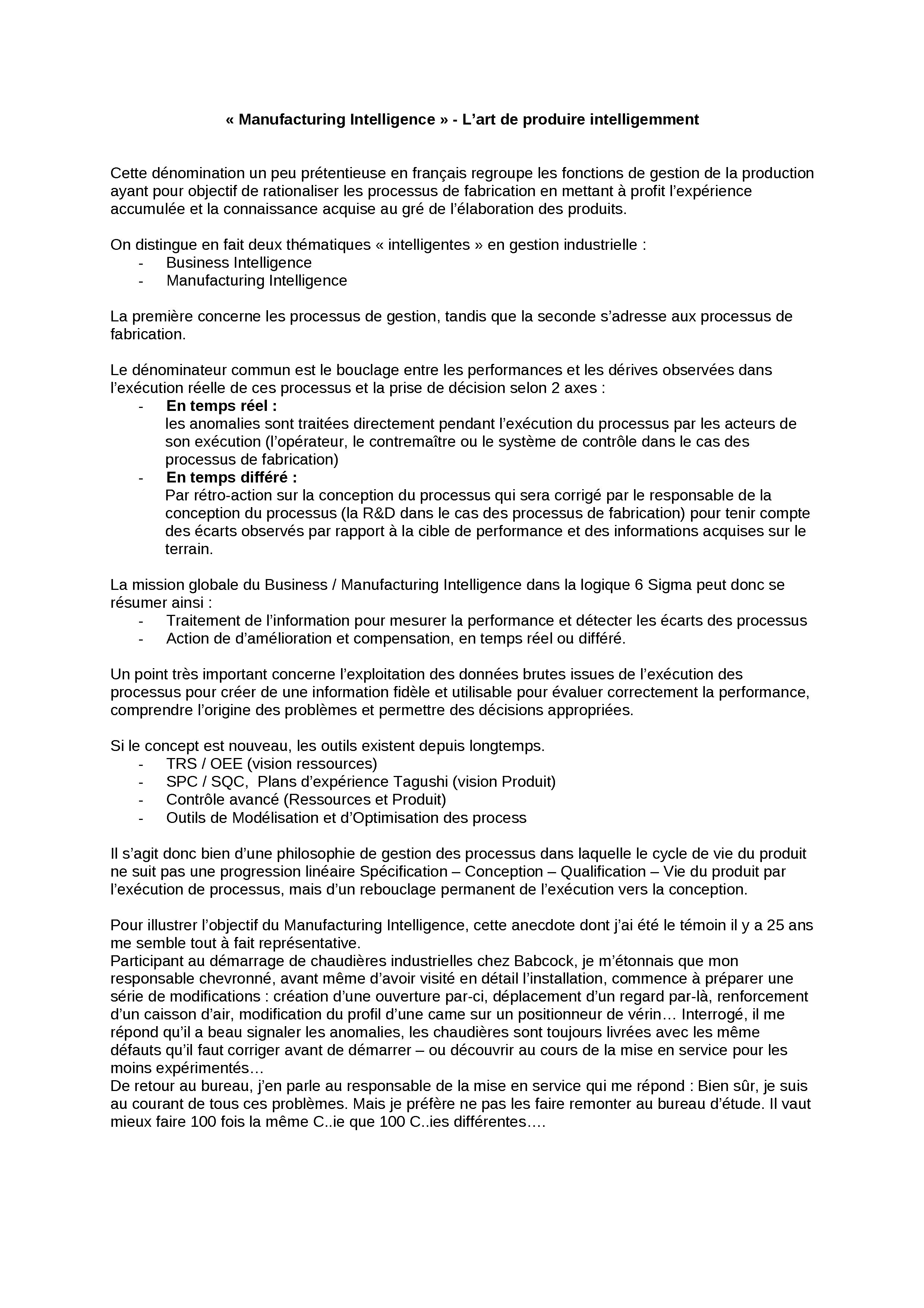 2006 - Actors - Manufacturing Intelligence.doc