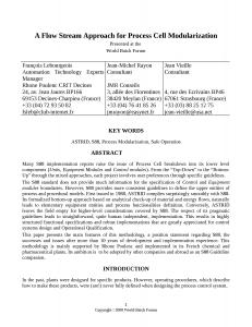 2000 - WBFna - A Flow Stream Approach for Process Cell Modularization.doc