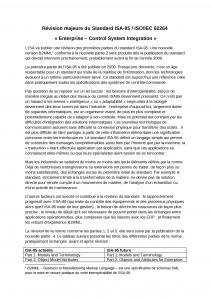 2009 - ISAFlash - Révision majeure du Standard ISA95.doc