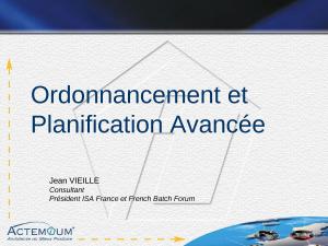 2000 - Actemium - Ordonnancement et Planification Avancée.ppt