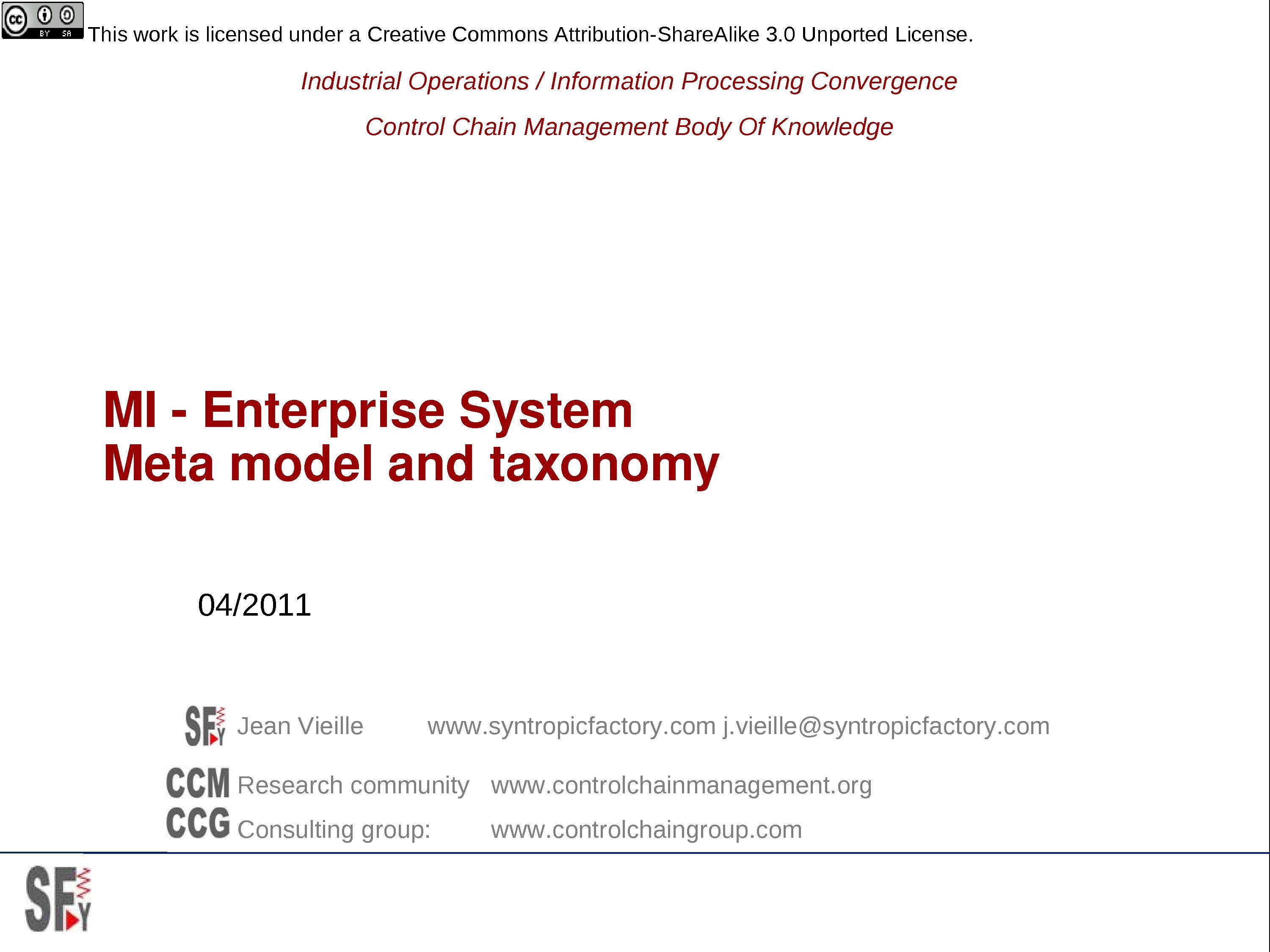 A2 MI - Enterprise metamodel and taxonomy.pptx